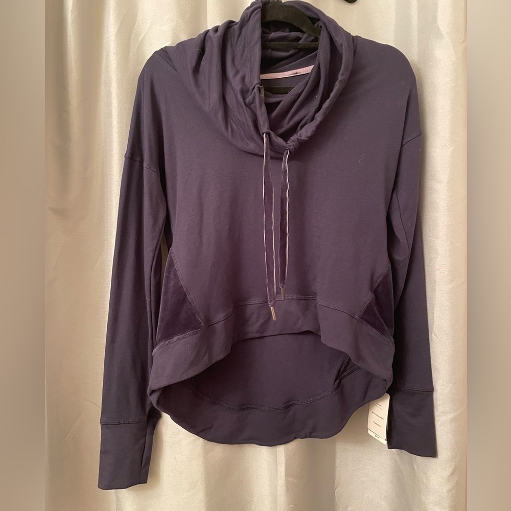 Navy Champion velvet hoodie NWT